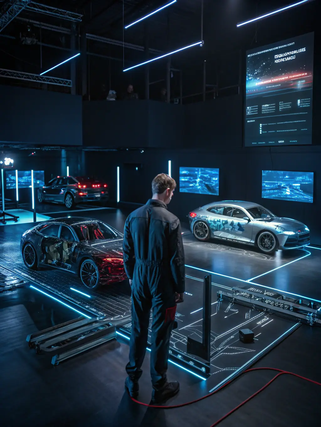 A clear image demonstrating GTMX Labs' drive-by-wire integration, showcasing the seamless connection between the autonomy kit and the vehicle's control systems. The image should highlight the system's compatibility with a wide range of vehicle platforms.